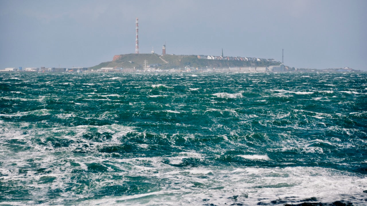 Helgoland im Sturm