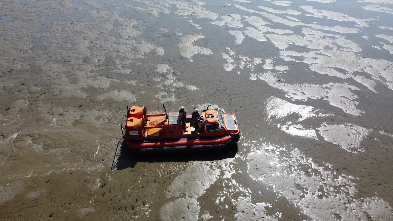 Hovercraft Einsatz in Southend-on-Sea. Foto: RNLI