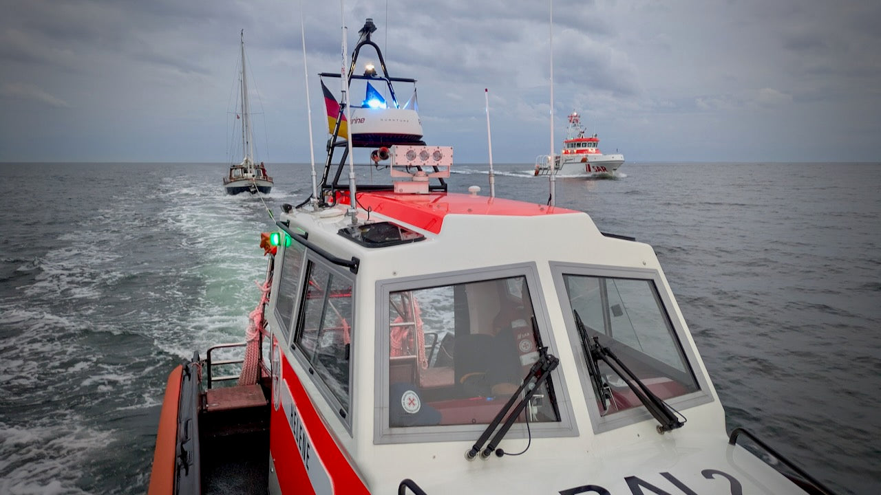 Großeinsatz der Seenotretter vor Fehmarn. Foto: Seenotretter im Ankerherz Blog