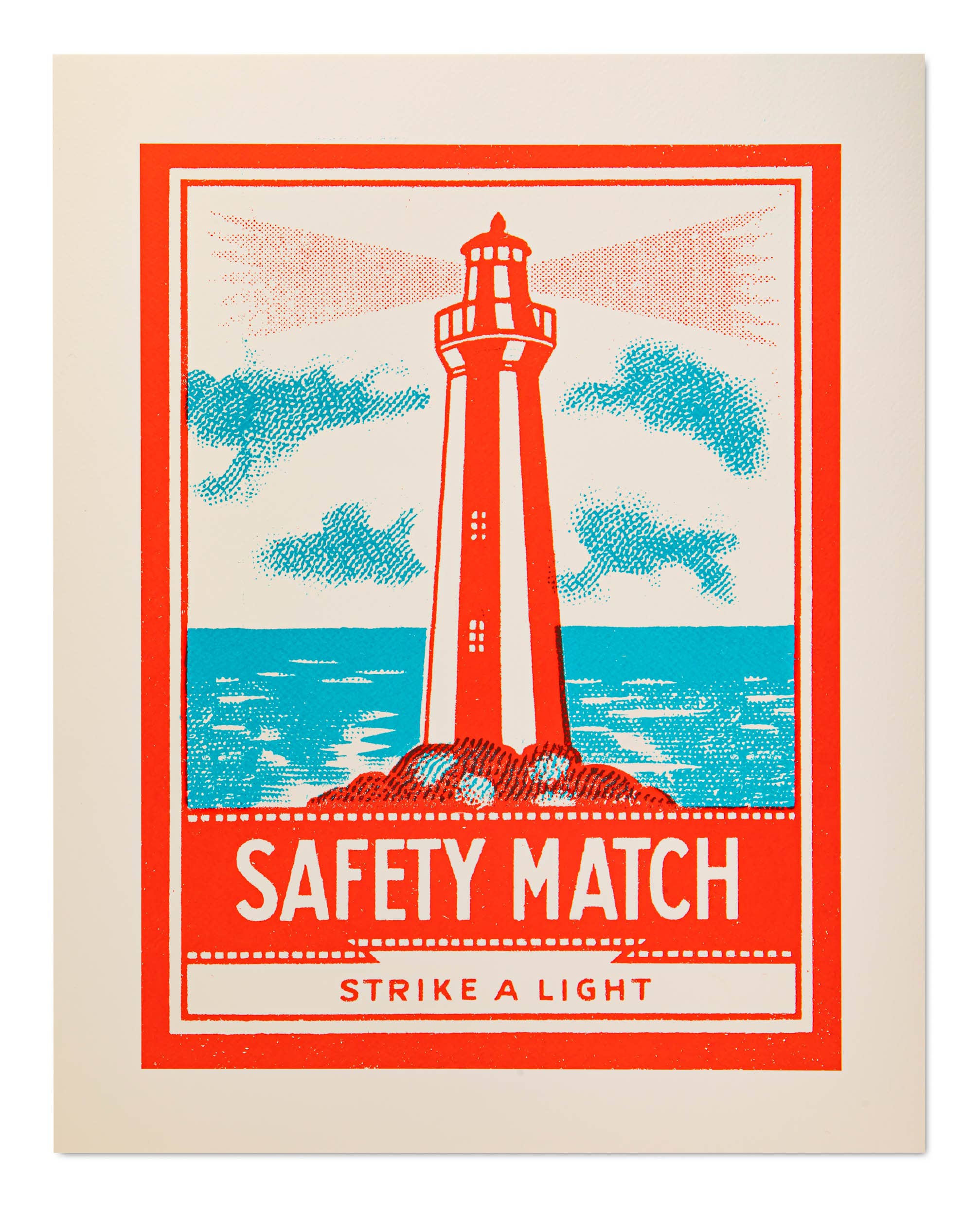 Druck mit einem alten Leuchtturmmotiv 40x50 cm