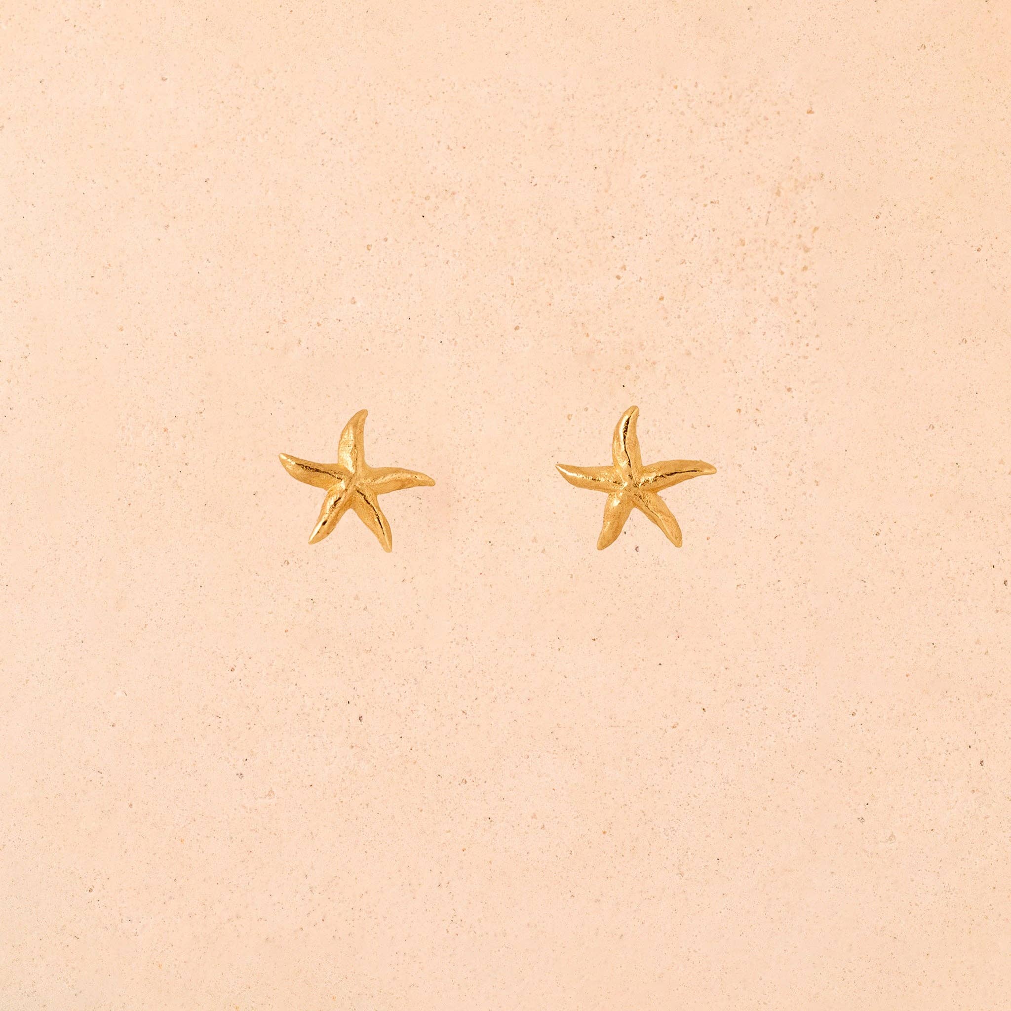 Seestern-Ohrstecker - 24k vergoldet, handgefertigt in Paris