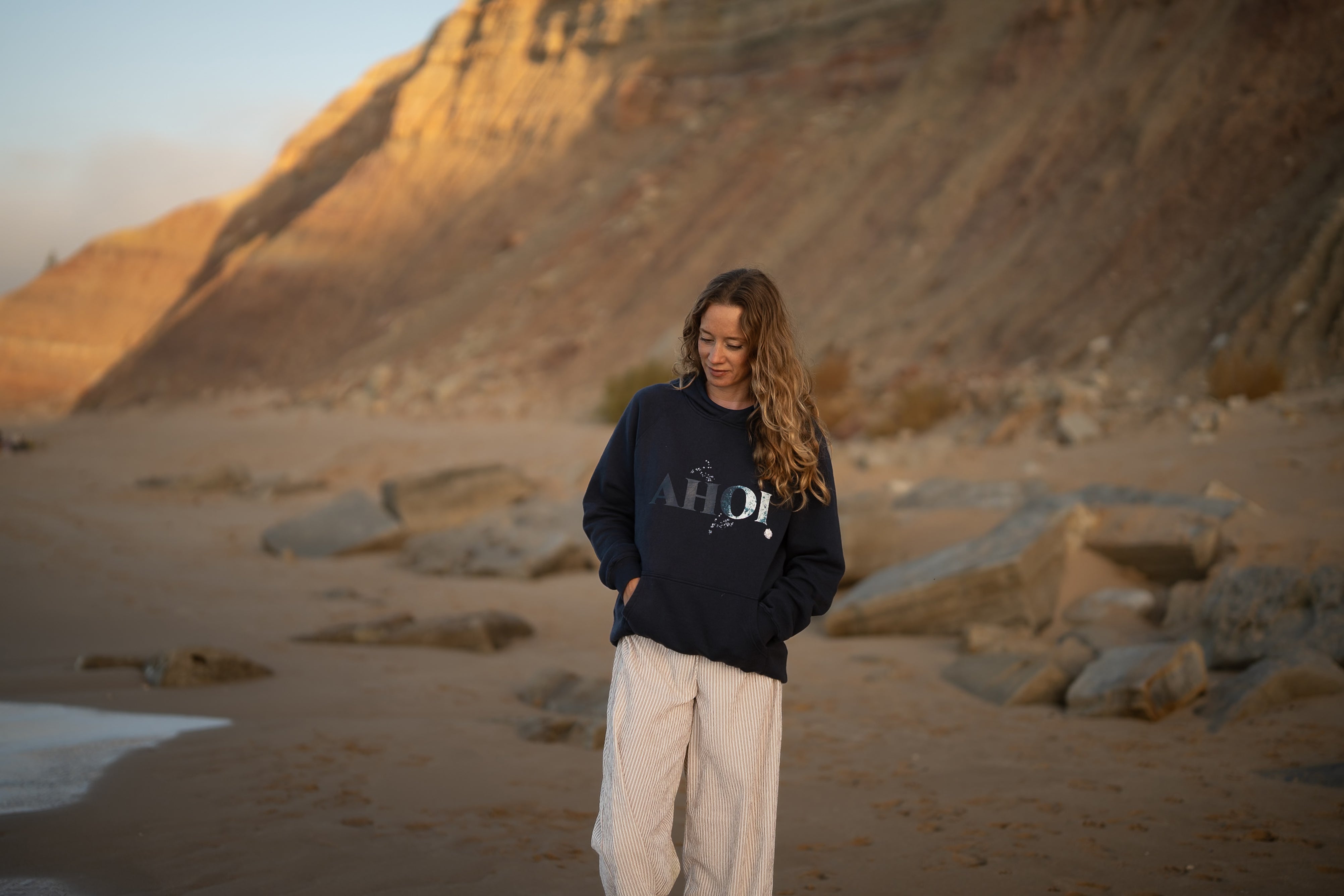 Kapuzenpullover AHOI Navy | ankerherz.de