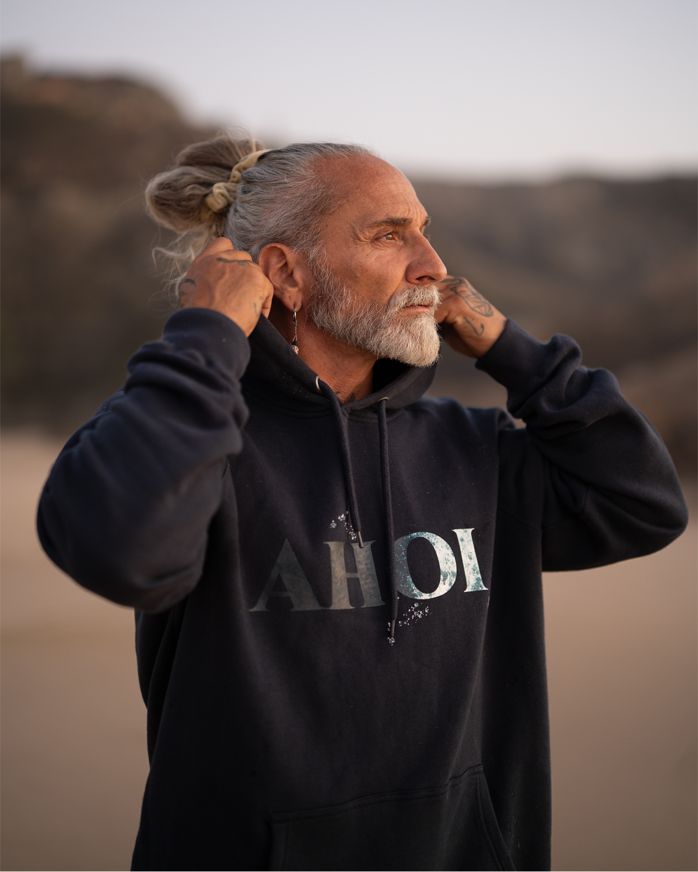 Kapuzenpullover AHOI Navy | ankerherz.de