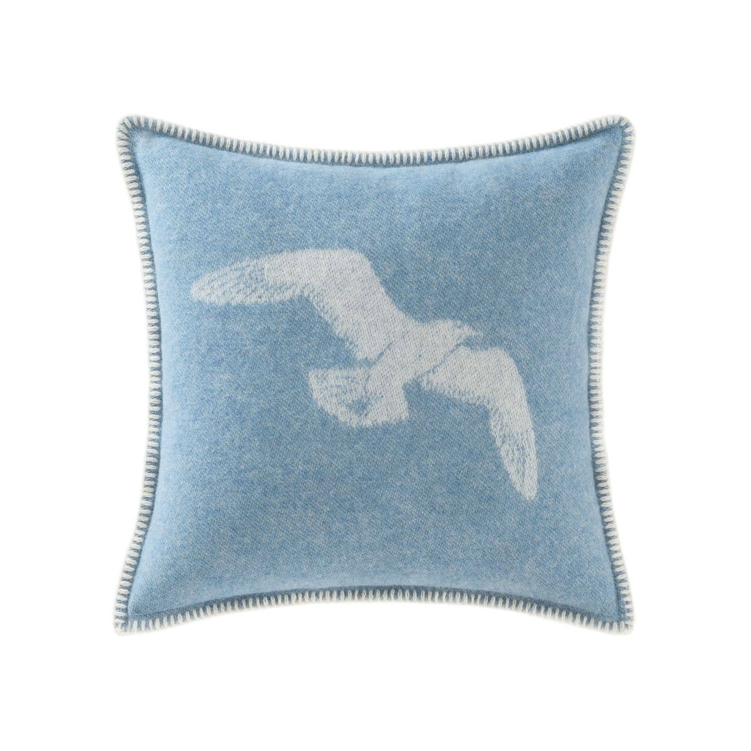 Kissenbezug Möwen aus 100% Wolle - Wendbar 45 x 45 cm