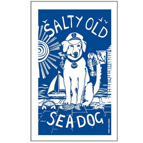 Geschirrtuch Salty Old Sea Dog von Port and Lemon - Ankerherz Verlag