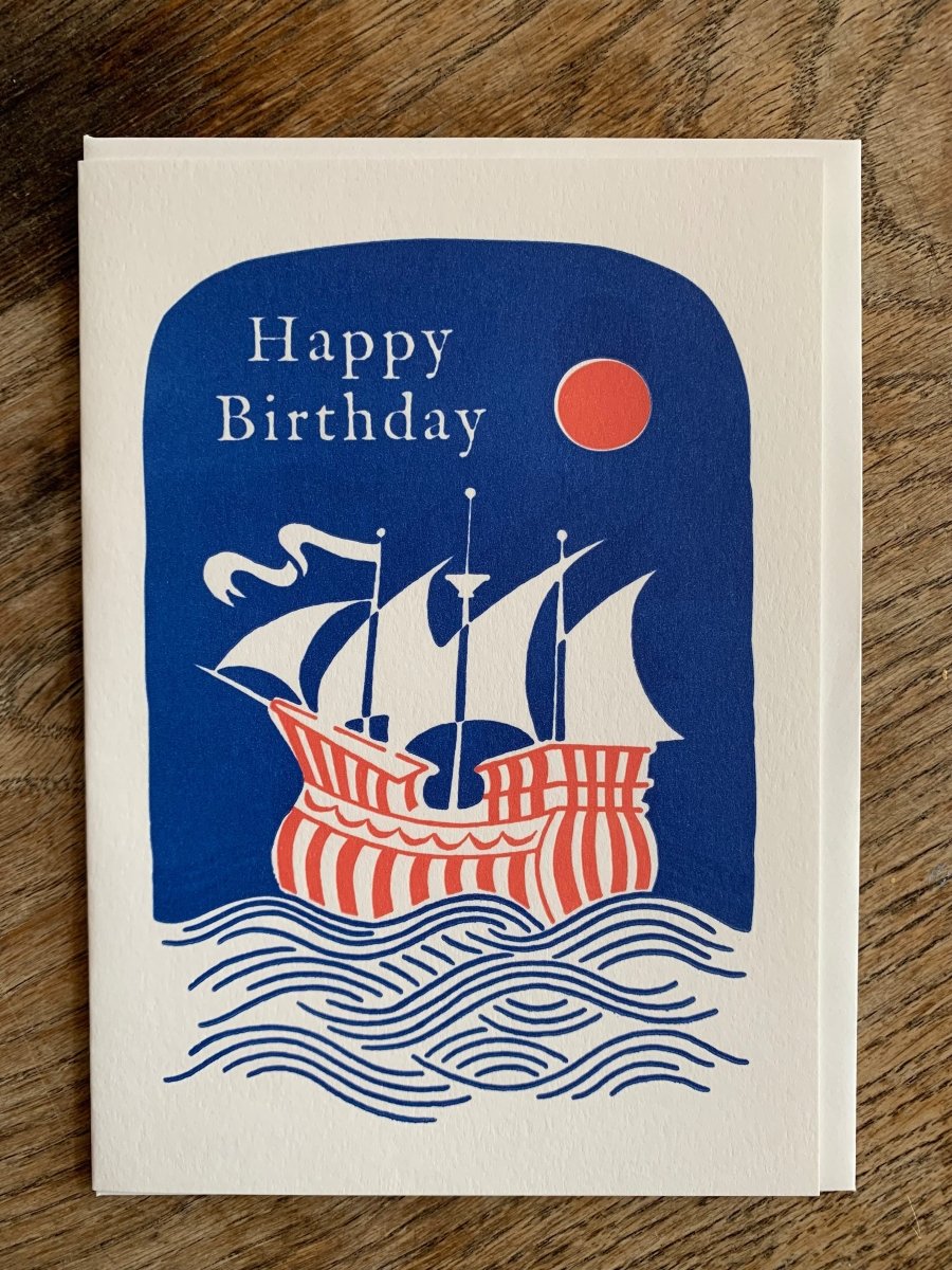 Happy Birthday Ship - Grußkarte - Ankerherz Verlag