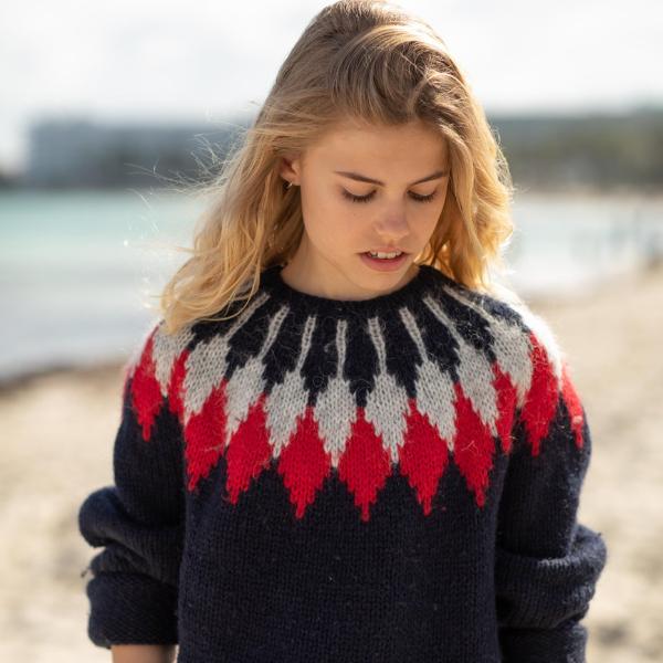 Islandpullover für Kinder in Navy - Ankerherz Verlag