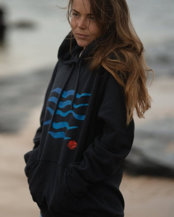 Kapuzenpullover Waves Navy - Ankerherz Verlag