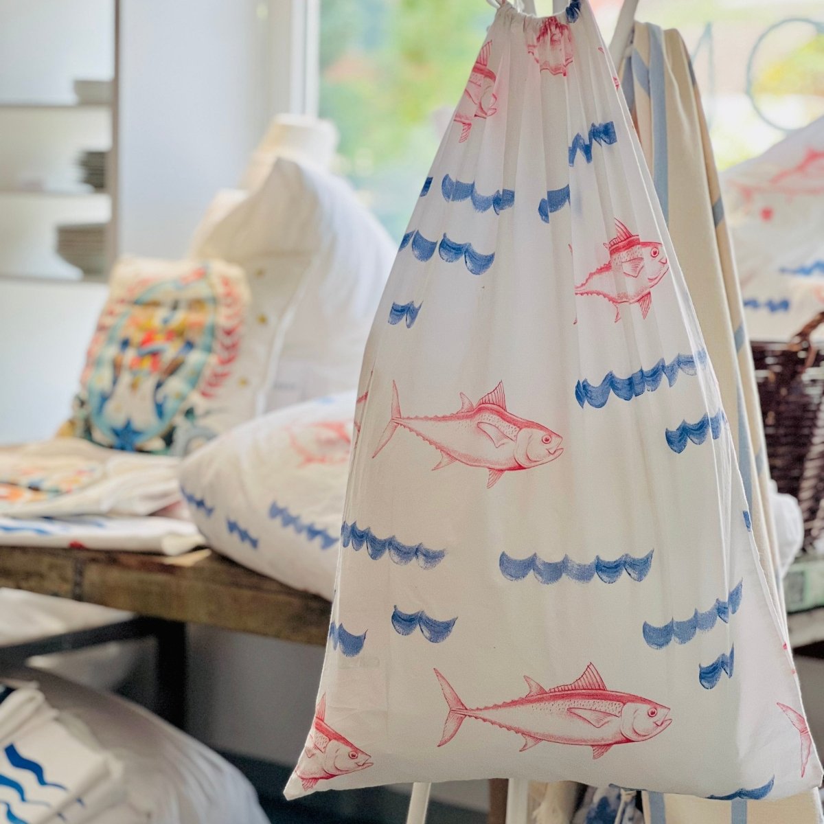 Wäschebeutel Wellen und Fische - Ankerherz Verlag