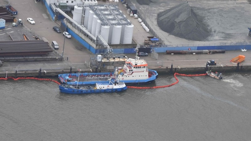 Schiffskollision in Cuxhaven. Foto: Havariekommando