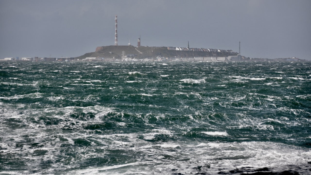 Helgoland im Sturm