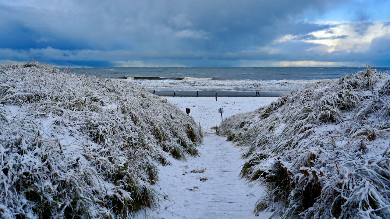 Verschneites Norderney. Foto: Adobe Stock