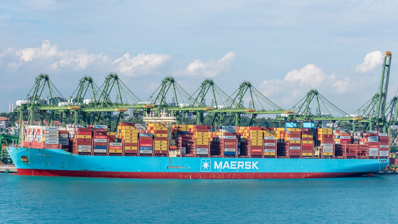 Mary Maersk im Hafen von Rotterdam. Foto: Adobe Stock