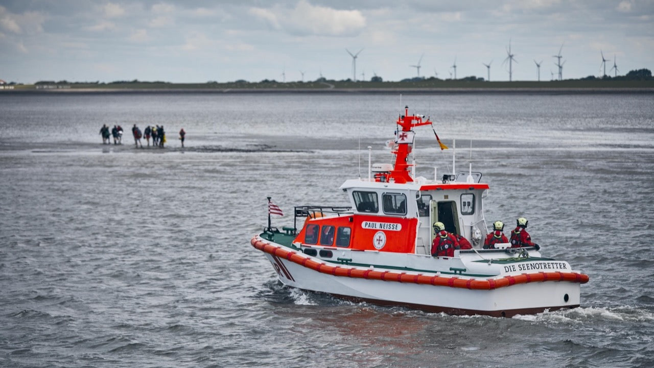 Seenotretter Einsatz im Watt. Foto: DGzRS