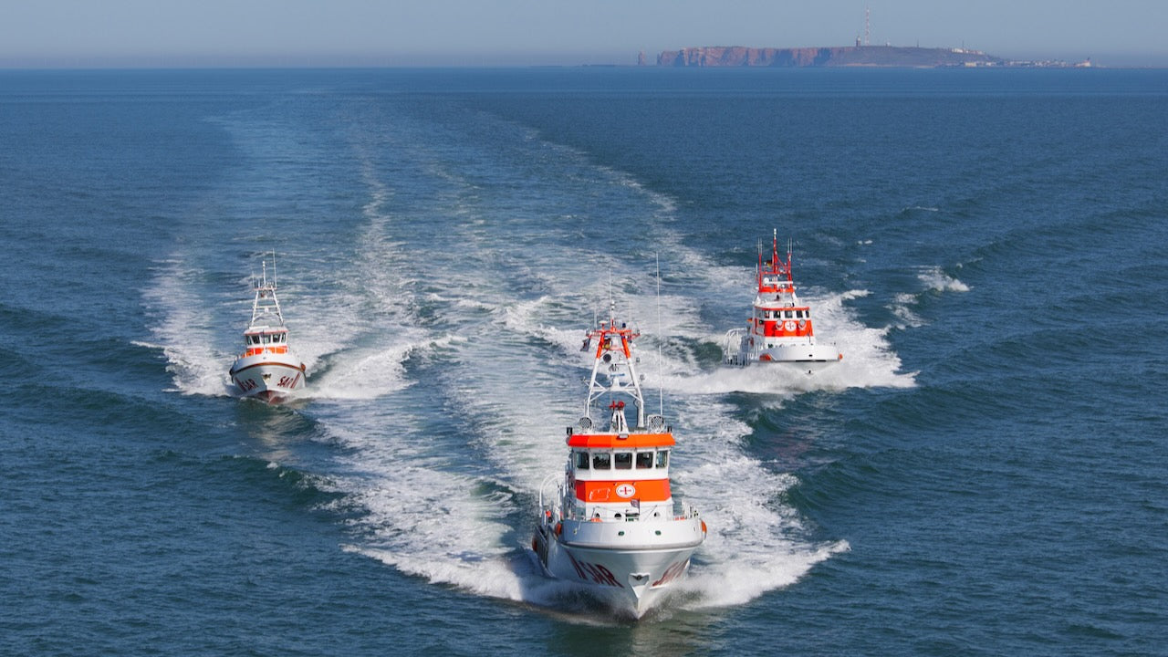 Seenotretter vor Helgoland. Foto: Seenotretter