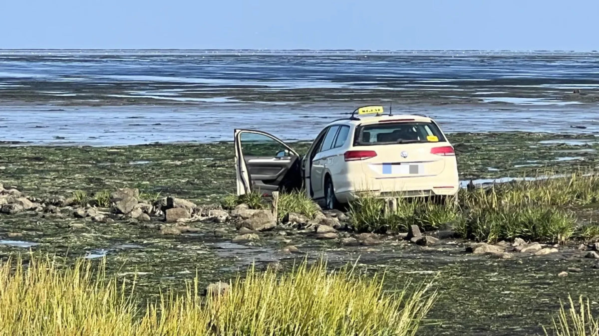 Sylt: Gestohlenes Taxi landet nach wilder Fahrt im Watt - Ankerherz Verlag