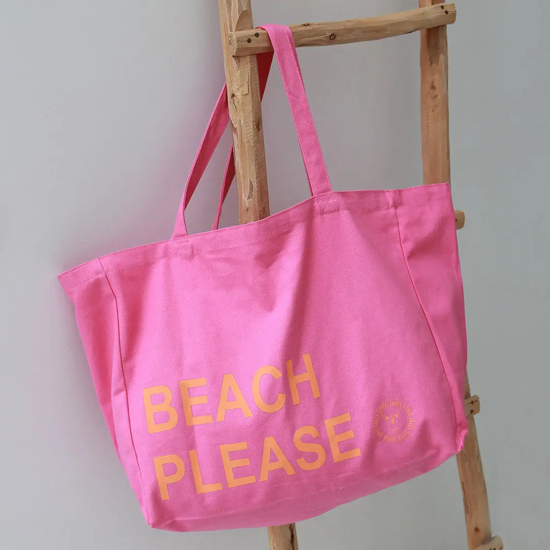 Strandtasche "Beach Please“ in rosa, beige oder türkis