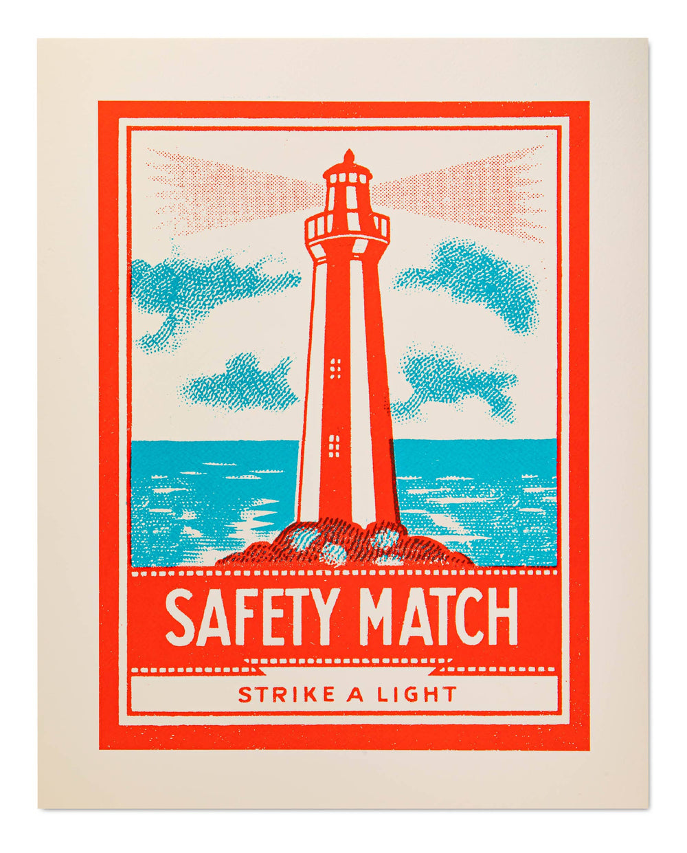 Druck mit einem alten Leuchtturmmotiv 40x50 cm