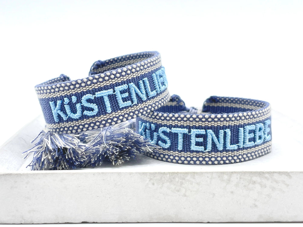 KÜSTENLIEBE Armband gewebt, bestickt