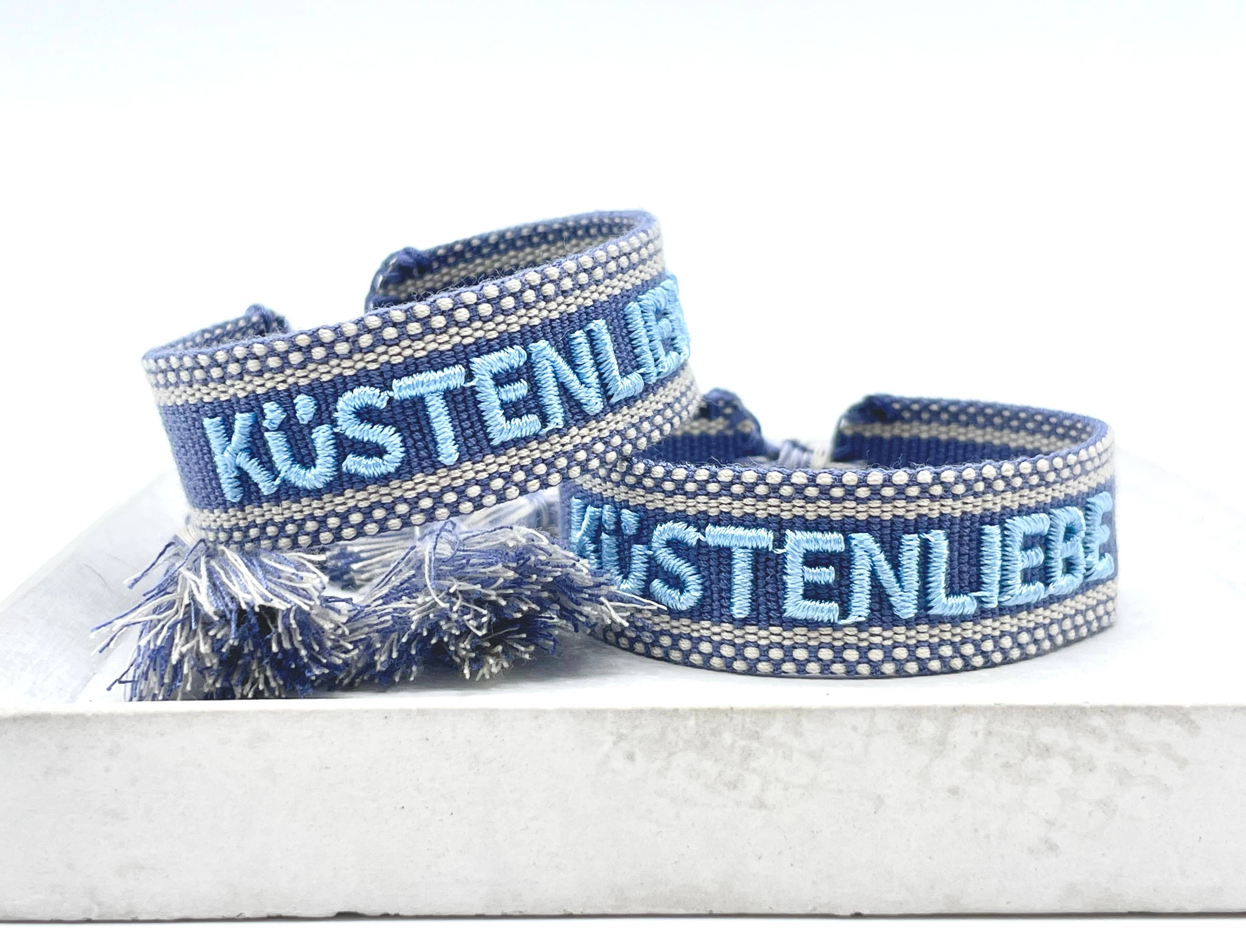 KÜSTENLIEBE Armband gewebt, bestickt