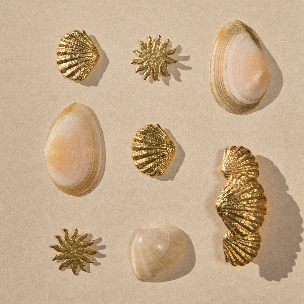 vergoldete Muschel-Haarspange