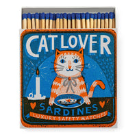 XXL Streichholzschachtel "Cat Lover" - Katzen-Design 11x11cm