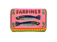 Sardinen Clutch | Perlenbesetzt