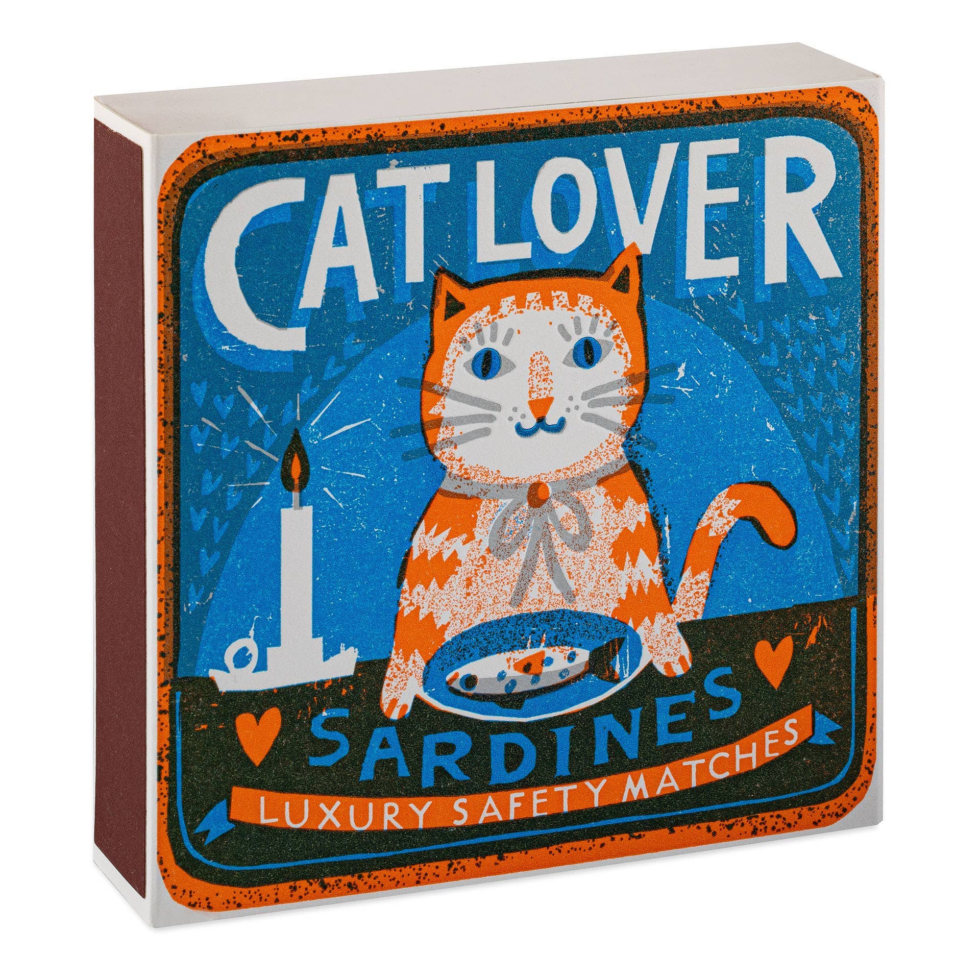 XXL Streichholzschachtel "Cat Lover" - Katzen-Design 11x11cm