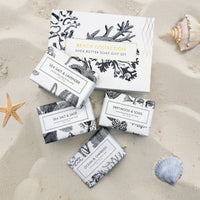 Seifen-Geschenkset Strandkollektion – 4 handgemachte Sheabutter-Seifen