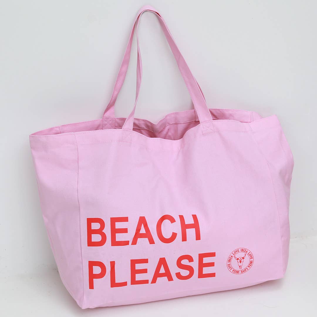 Strandtasche "Beach Please“ in rosa oder beige
