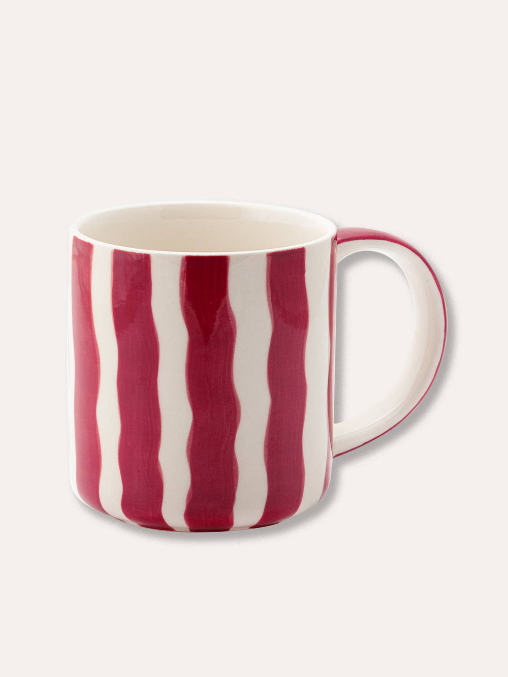 Handbemalter Becher mit Streifen