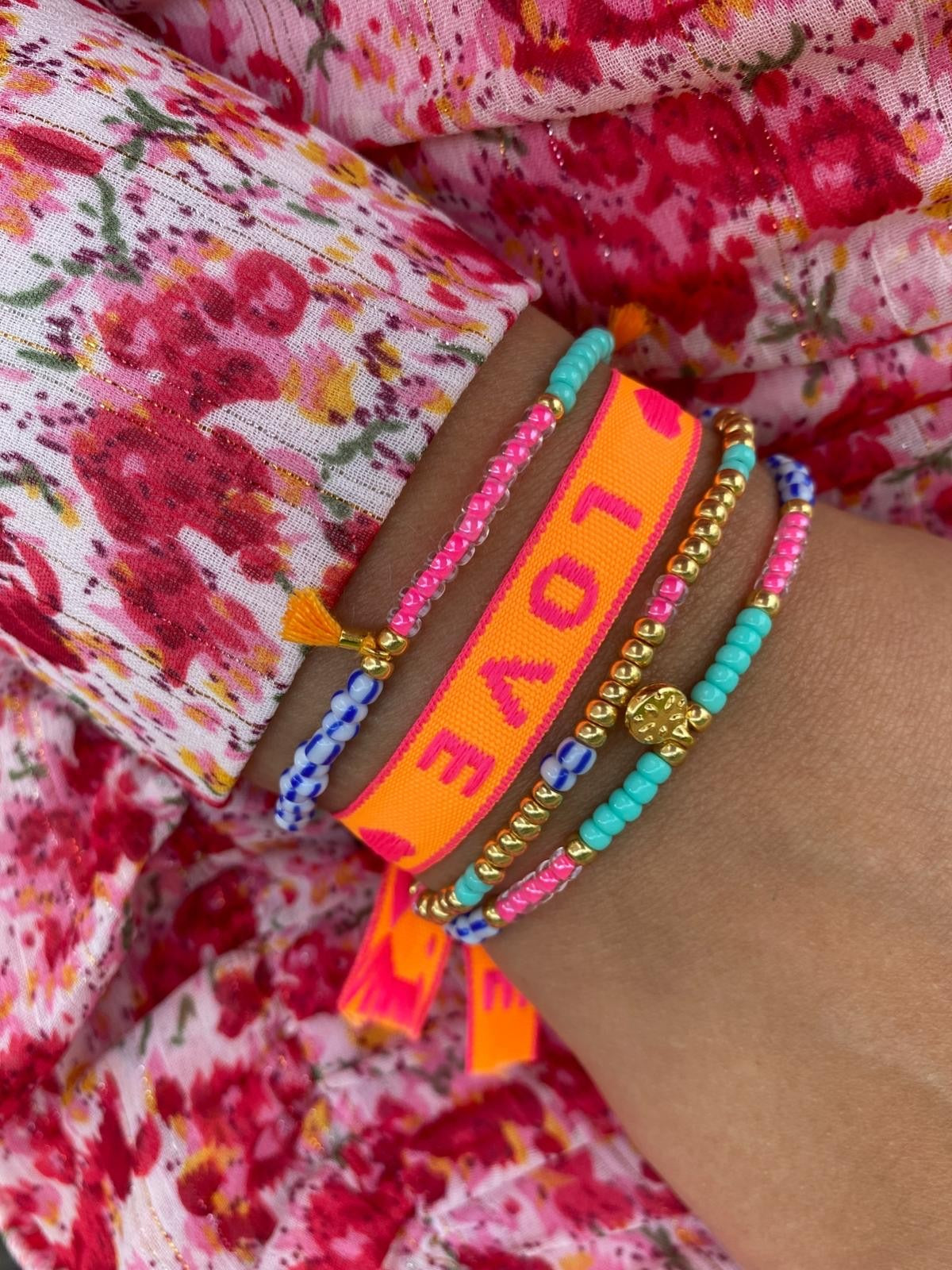 Bunte Armbänder - 3er Set mit Postkarte - Ankerherz Verlag
