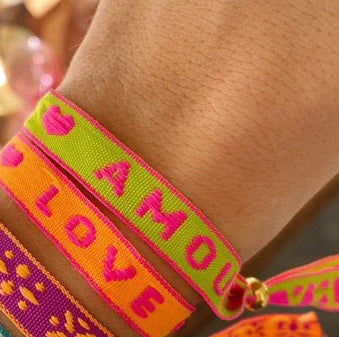 Bunte Armbänder - 3er Set mit Postkarte - Ankerherz Verlag