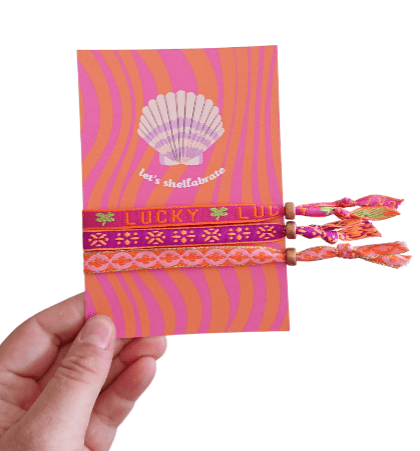 Bunte Armbänder - 3er Set mit Postkarte - Ankerherz Verlag