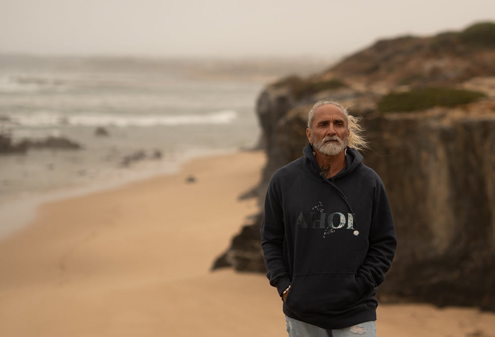 Kapuzenpullover AHOI Navy | ankerherz.de