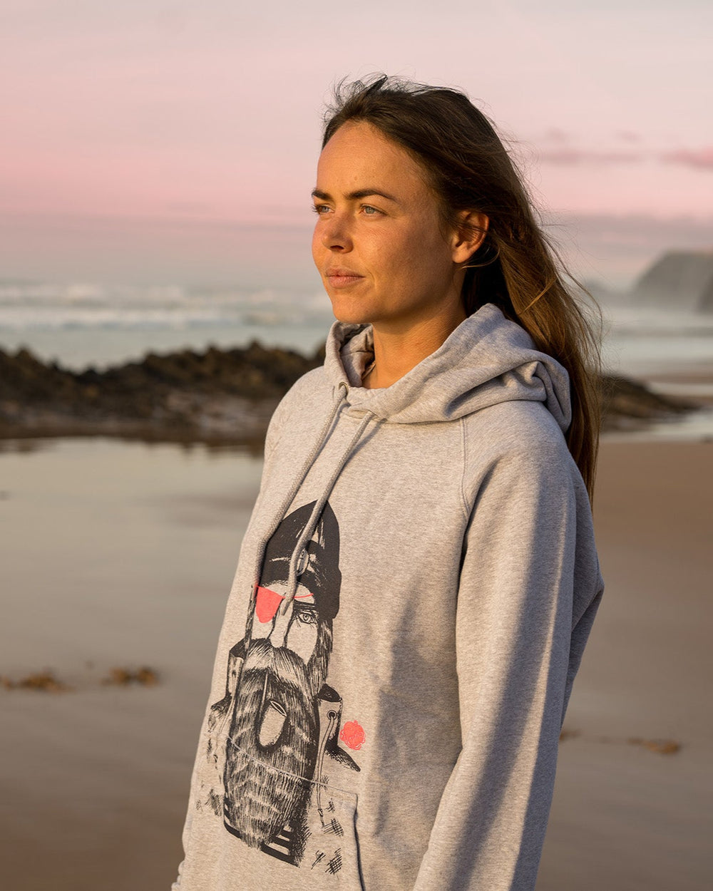 Kapuzenpullover Seemann pink - Ankerherz Verlag
