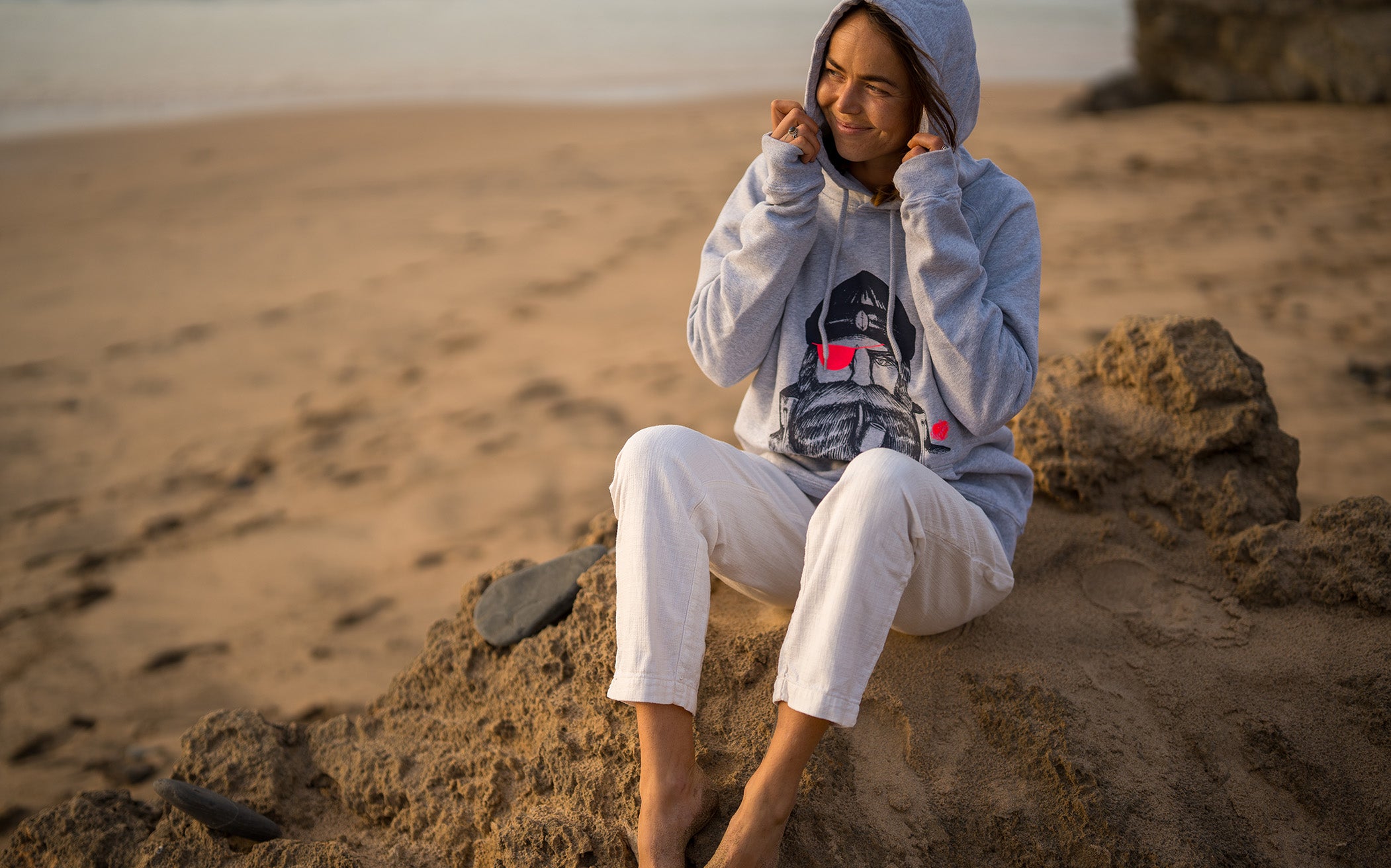 Kapuzenpullover Seemann pink - Ankerherz Verlag
