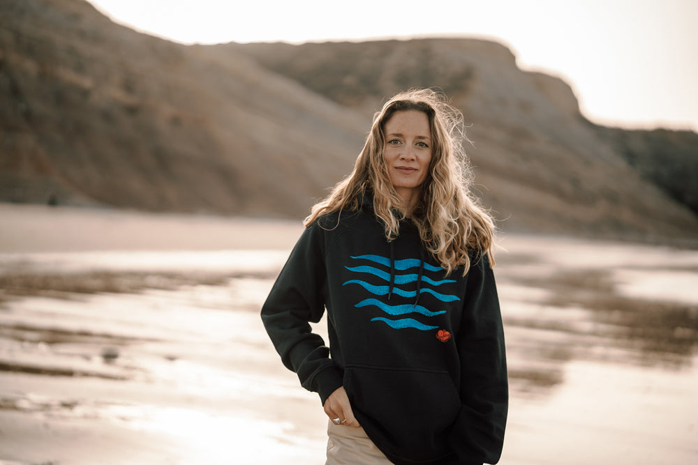 Kapuzenpullover Waves Navy| ankerherz.de