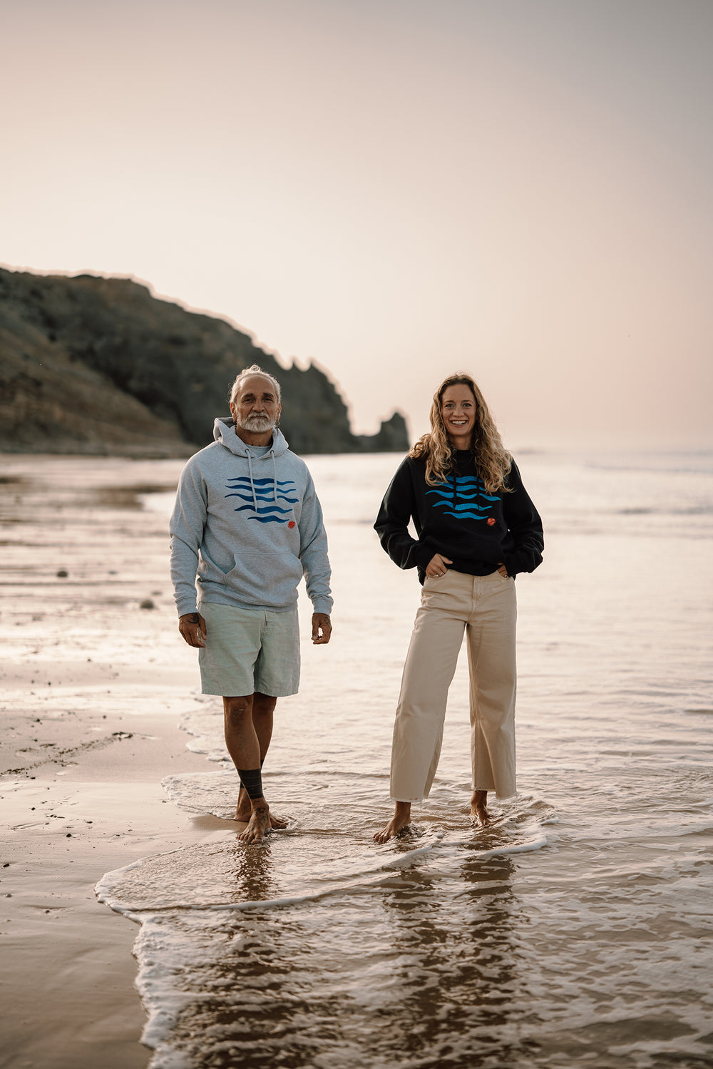 Kapuzenpullover Waves Navy | ankerherz.de