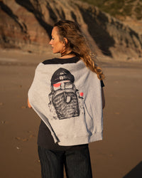 Hoodie Seemann mit Neon-Print Pink
