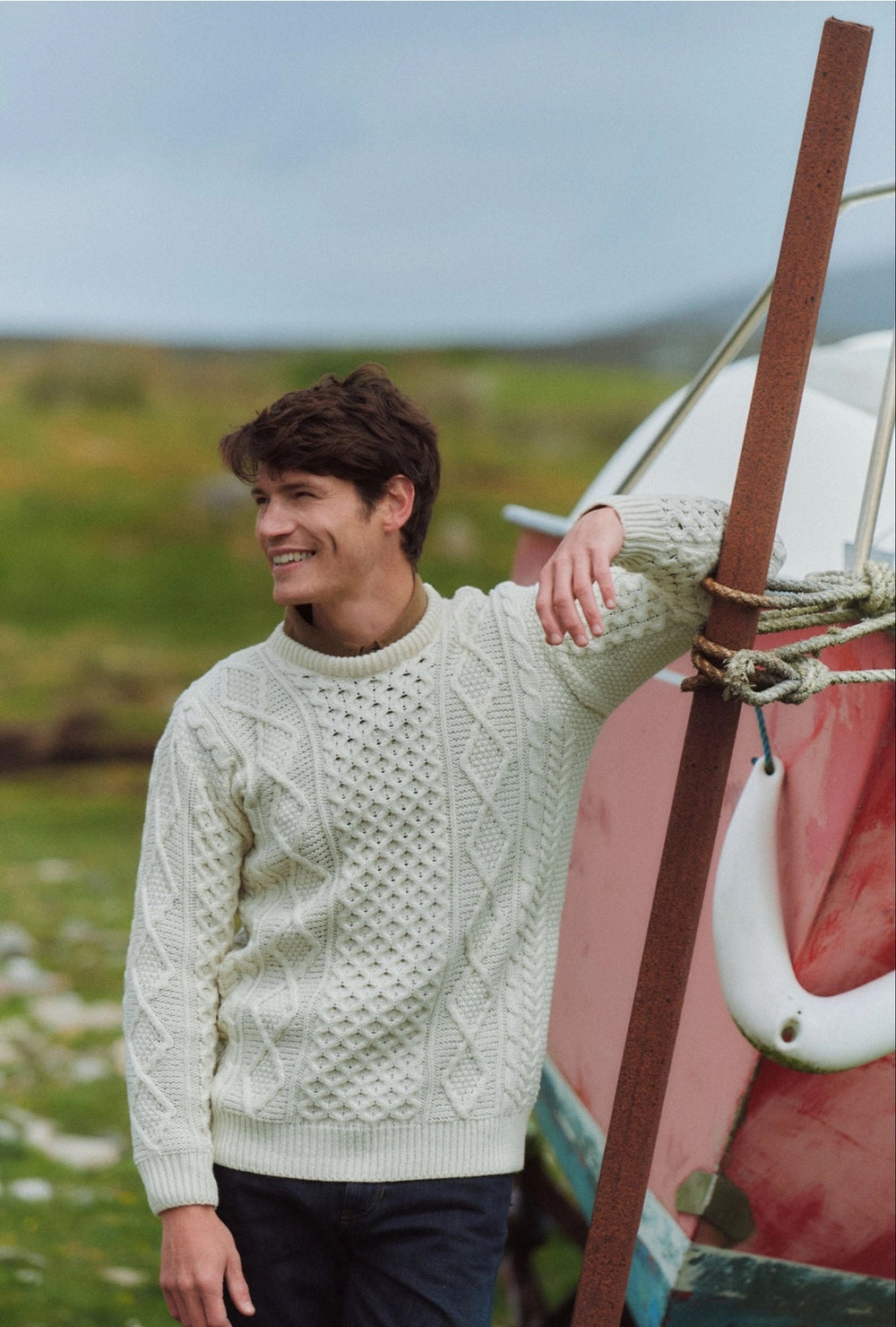 Klassischer Aran Pullover