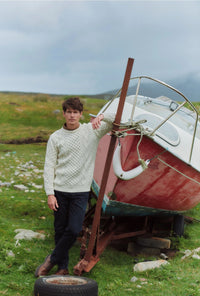 Klassischer Aran Pullover