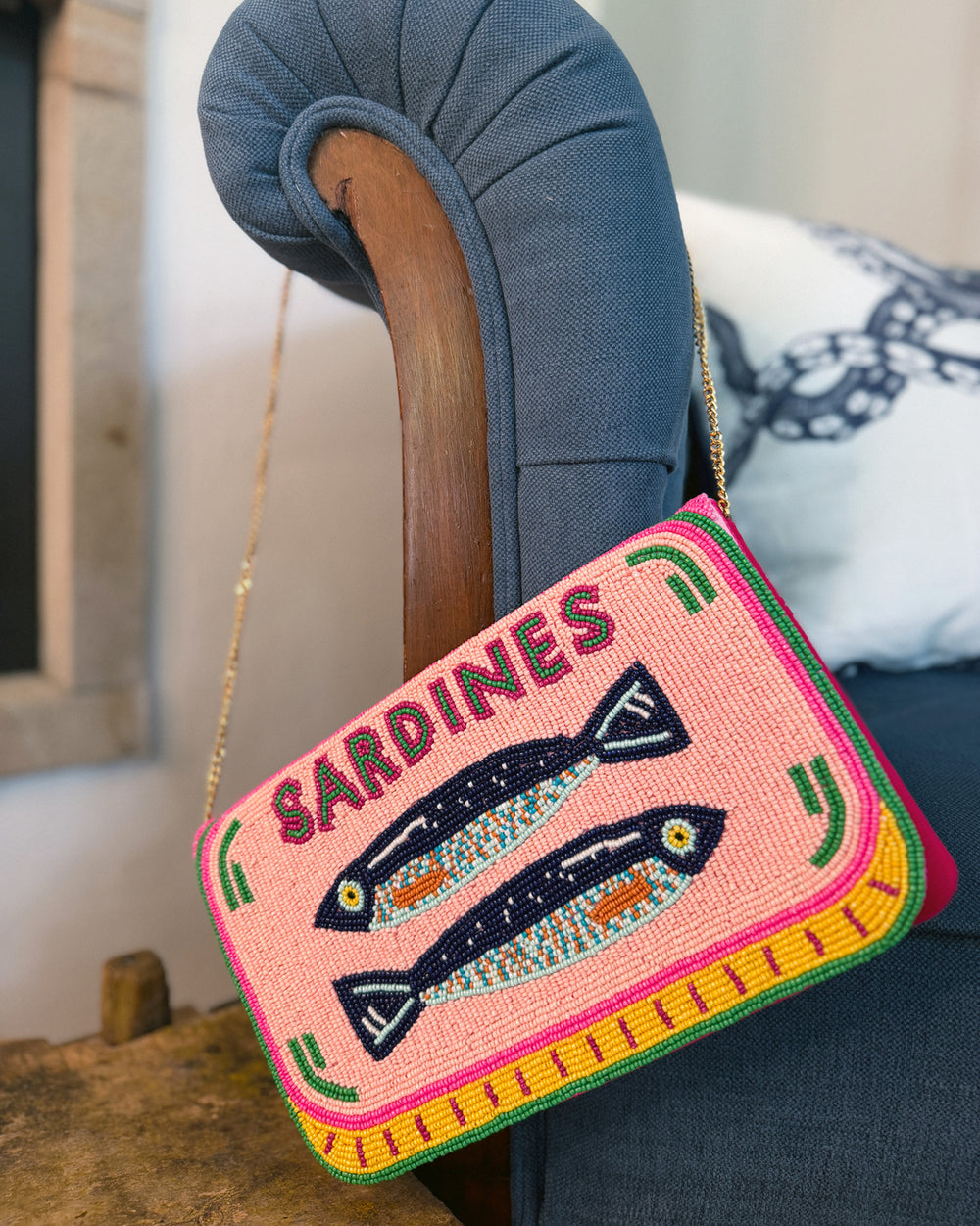 Sardinen Clutch | Perlenbesetzt | ankerherz.de