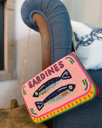 Sardinen Clutch | Perlenbesetzt | ankerherz.de