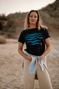Frauen T-Shirt Waves navy | ankerherz.de