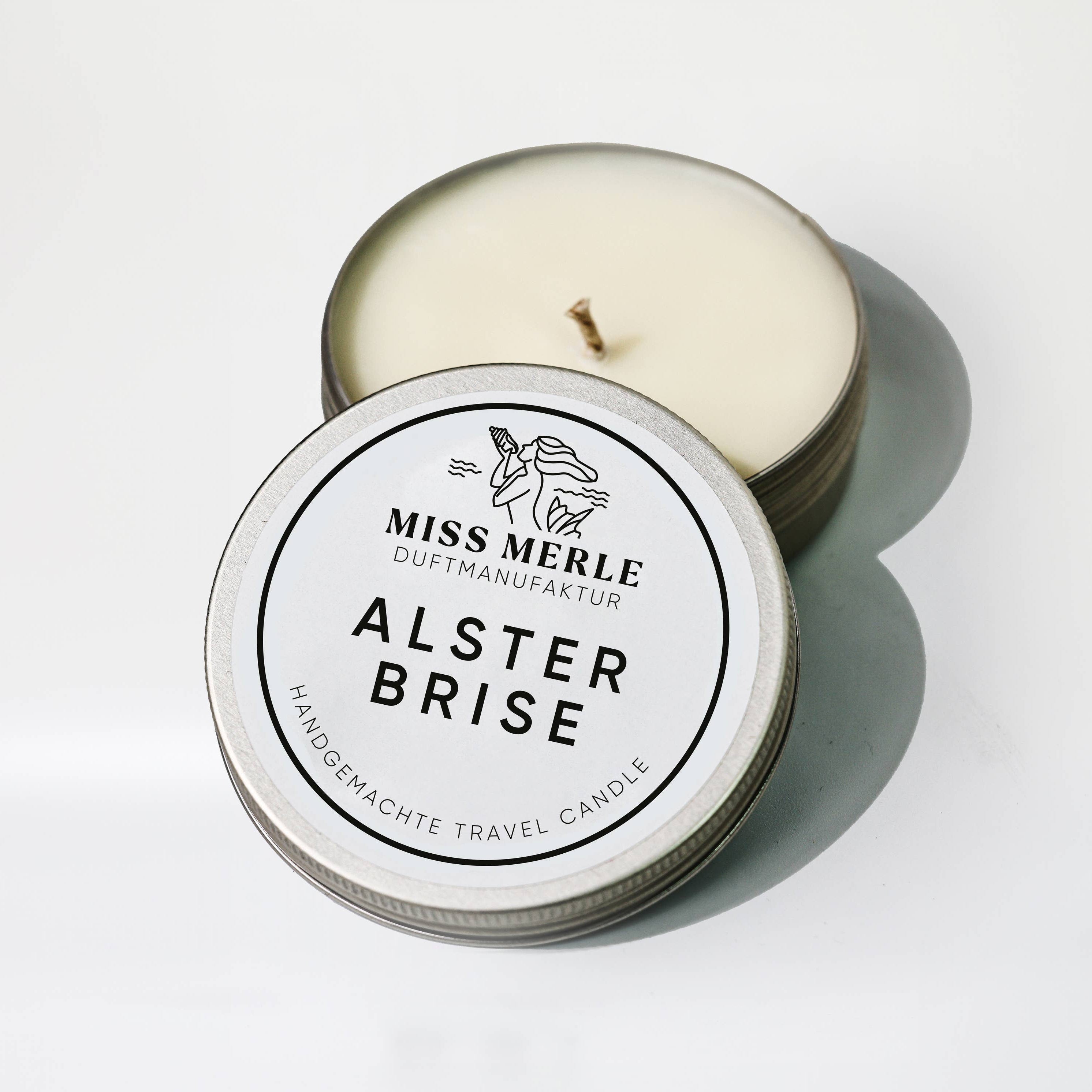 Travel Candle ALSTER BRISE – 90g, ideal für Reisen | ankerherz.de
