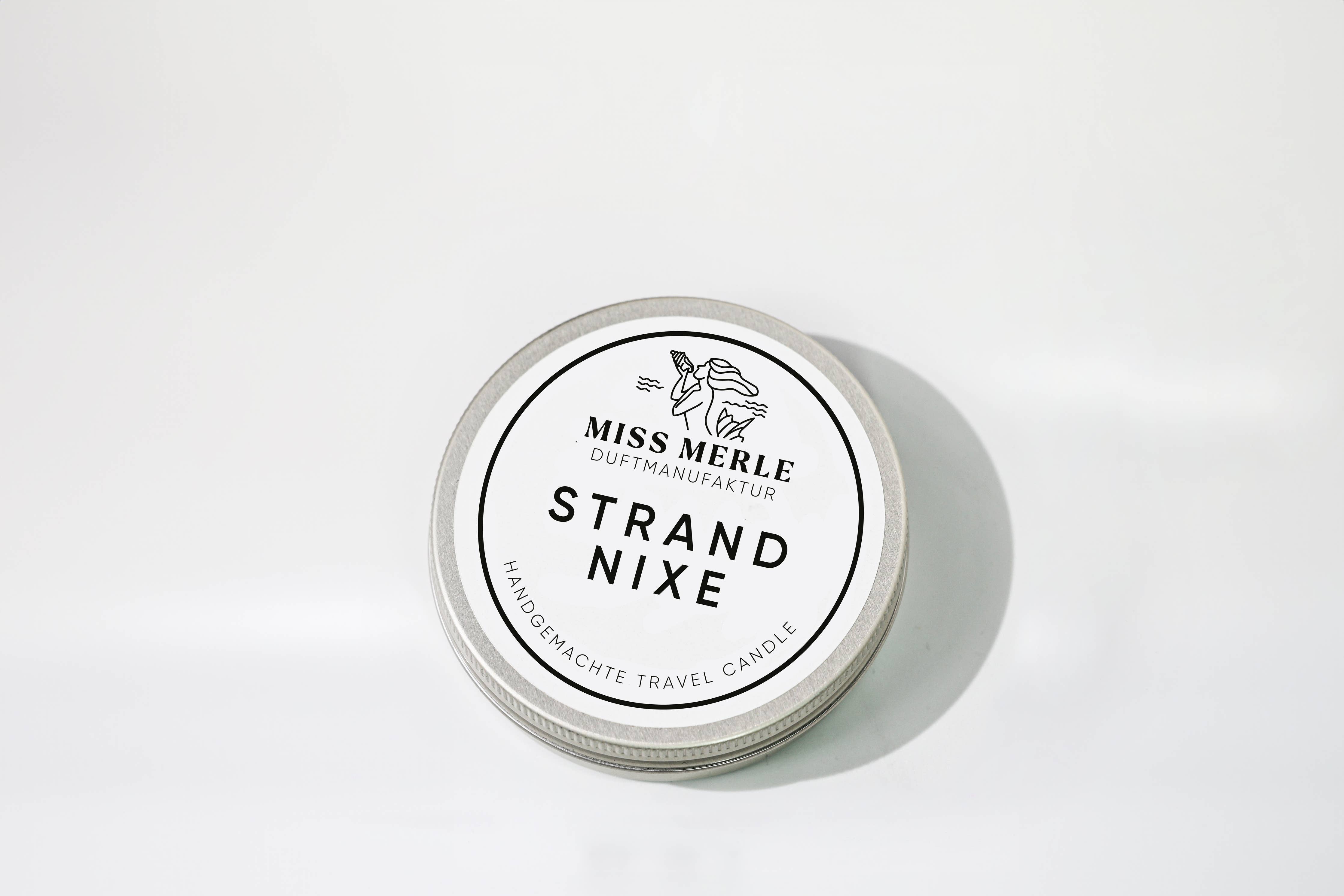 Travel Candle STRANDNIXE– 90g, ideal für Reisen | ankerherz.de