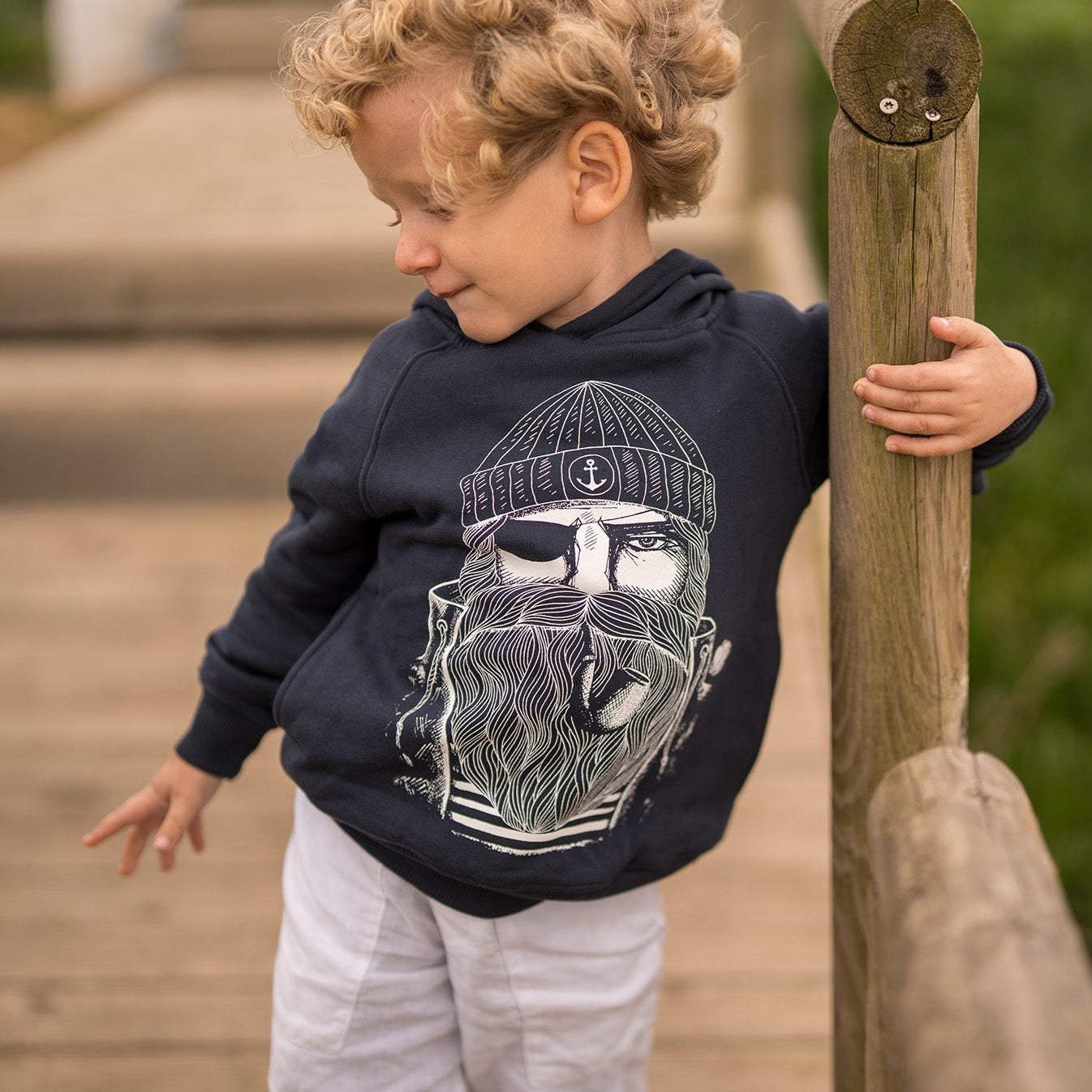 Kinder Kapuzenpullover Blue Sailor - Ankerherz Verlag