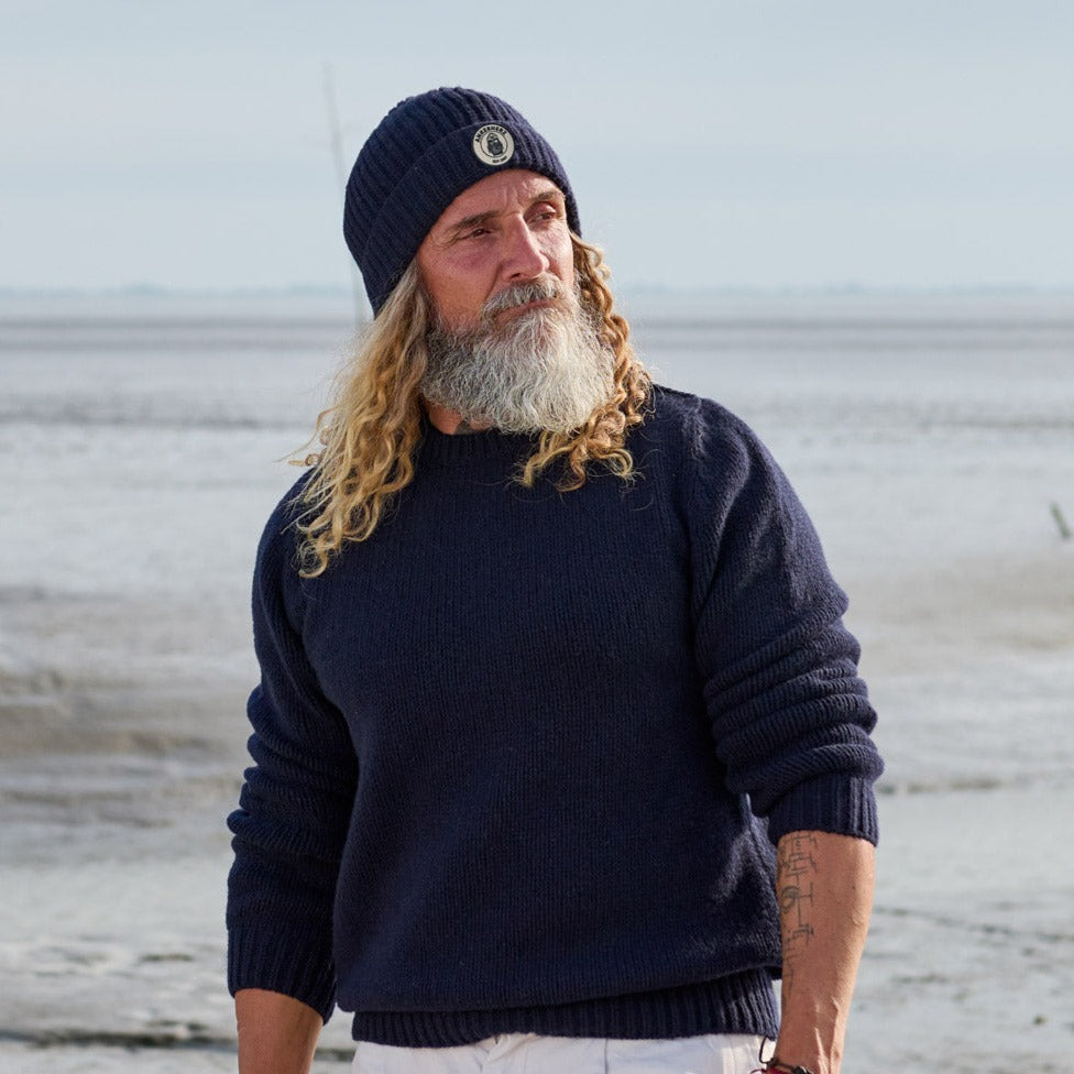 Strickmütze aus Irland Navy | ankerherz.de