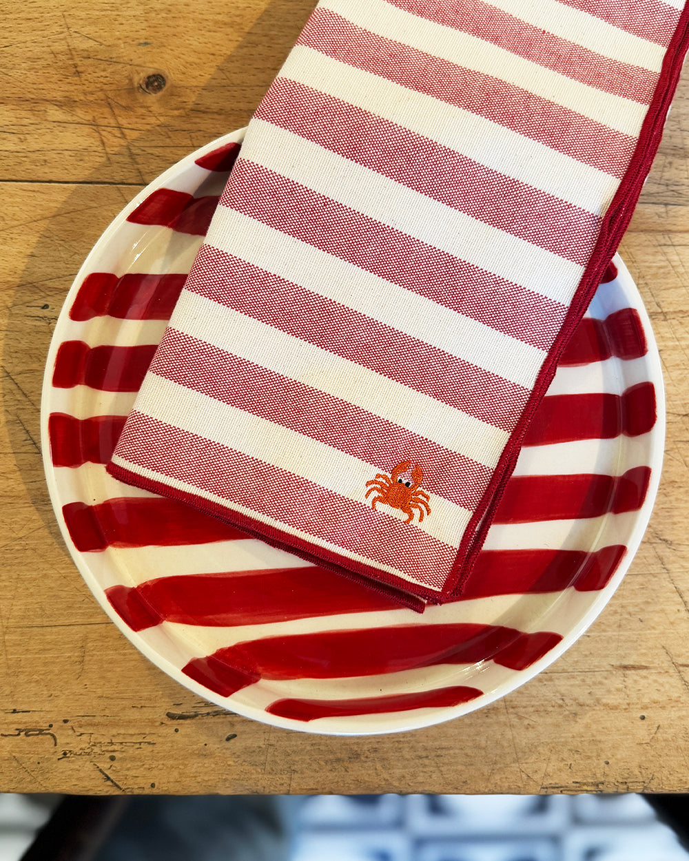 Servietten-Set mit Streifen und Meeresstick | ankerherz.de